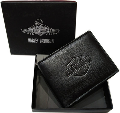 

Harley Davidson Men Black Genuine Leather Wallet(9 Card Slots)