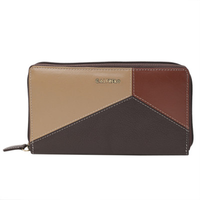 

Calfnero Women Brown Genuine Leather Wallet(4 Card Slots)