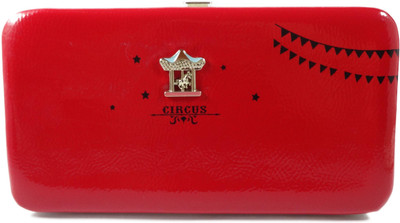 

SB Women Red Artificial Leather Wallet(4 Card Slots)
