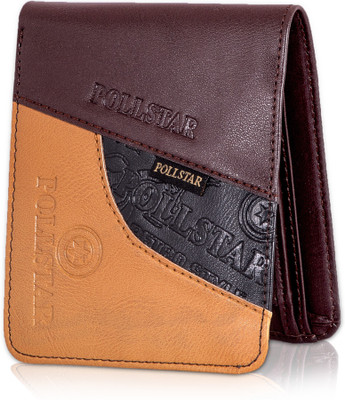 

POLLSTAR Men Brown Artificial Leather Wallet(6 Card Slots)