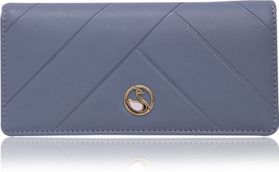 

Cidky Women Blue Artificial Leather Wrist Wallet(8 Card Slots)