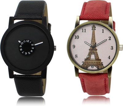 

The Shopoholic Latest Collection Fancy And Attractive Black And Pink Dial Analog Watch For Boys And Girls Watch Mens Stylish Watch - For Men