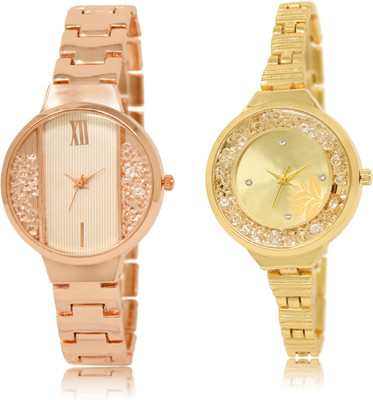 

The Shopoholic Fashionable Funky Look White And Gold Dial Analog Watch For Girls Analog Girls Watch Watch - For Women