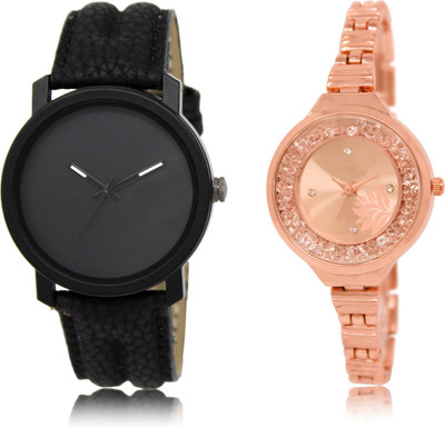 

The Shopoholic New Stylist Latest Black And Rose Gold Dial Analog Watch For Boys And Girls Boys Watchs Watch - For Men & Women