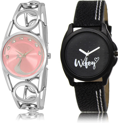 

The Shopoholic Latest Fashionable Pink And Black Dial Analog Watch For Girls Watch For Girls For Leather Watch - For Women