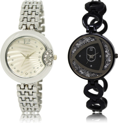 The Shopoholic Treny and Precious Silver And Black Dial Analog Watch For Girls Watch For Girls Watch - For Women