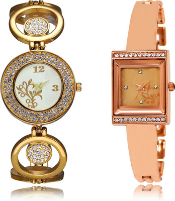 

The Shopoholic Best Combo Pack White And Rose Gold Dial Analog Watch For Girls Watches For Girls Stylish Watch - For Women