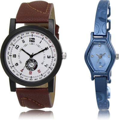 

The Shopoholic Stylist Designer Combo Pack 2 White And Blue Dial Analog Watch For Boys And Girls Watch Man Belt Watch - For Men & Women