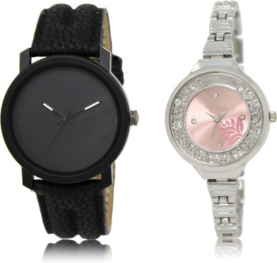 

The Shopoholic Best Combo Pack Black And Pink Dial Analog Watch For Boys And Girls Watchs For Men Stylish Watch - For Men & Women
