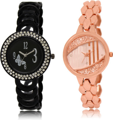 

The Shopoholic New Collection Black And Rose Gold Dial Analog Watch For Girls Girl Watches Stylish Watch - For Women