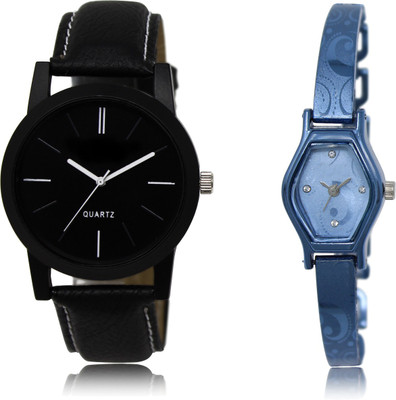 

The Shopoholic Stylist Designer Combo Pack 2 Black And Blue Dial Analog Watch For Boys And Girls Watch For Men Leather Watch - For Women