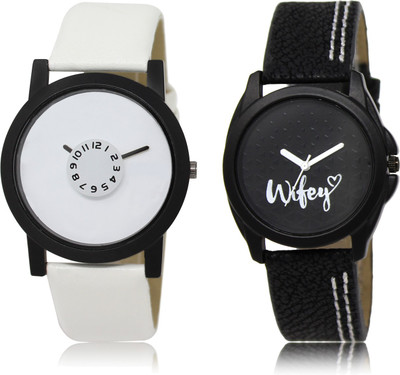 

The Shopoholic New Stylist Latest White And Black Dial Analog Watch For Boys And Girls Watches Men Watch - For Men & Women