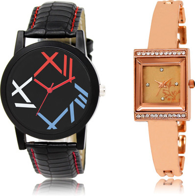 

The Shopoholic Stylist Designer Combo Pack 2 Black And Rose Gold Dial Analog Watch For Boys And Girls Watches For Men Formal Watch - For Men & Women