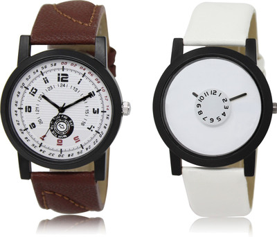 

The Shopoholic Stylist Designer Combo Pack 2 White Dial Analog Watch For Boys Designer Watches For Girls Watch - For Men