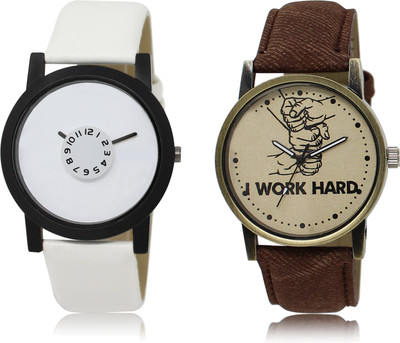 

The Shopoholic Latest Fashionable White And Brown Dial Analog Watch For Boys Watches For Boys Watch - For Men