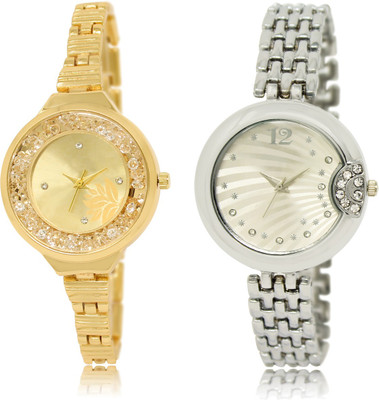 

The Shopoholic Stylist Designer Combo Pack 2 Gold And Silver Dial Analog Watch For Girls For Girls Watch Watch - For Women