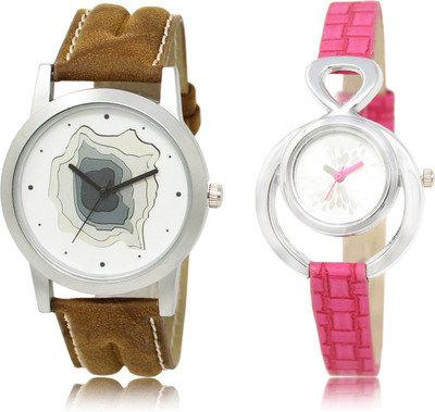 

The Shopoholic Stylist Designer Combo Pack 2 White And Silver Dial Analog Watch For Boys And Girls Belt For Men Casual Watch - For Men & Women
