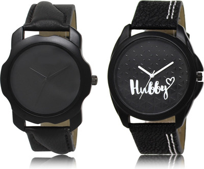 

The Shopoholic Stylist Designer Combo Pack 2 Black Dial Analog Watch For Boys Watch For Men Leather Watch - For Men