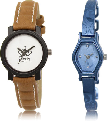 

The Shopoholic Latest Collection Fancy And Attractive White And Blue Dial Analog Watch For Girls Leather Watches For Men Watch - For Women