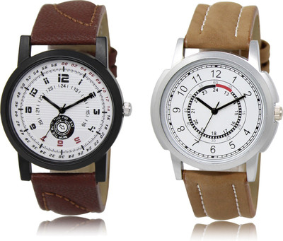

The Shopoholic Stylist Designer Combo Pack 2 White Dial Analog Watch For Boys Combo Watches For Mens Watch - For Men
