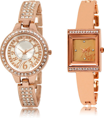 

The Shopoholic Best Combo Pack Silver And Rose Gold Dial Analog Watch For Girls Girls Watch Black Watch - For Women