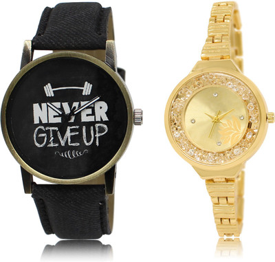 

The Shopoholic Fashionable Fancy CollectionÃÂ Black And Gold Dial Analog Watch For Boys And Girls For Womens Watches Watch - For Men & Women