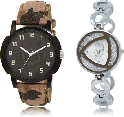 

The Shopoholic Stylist Designer Combo Pack 2 Green And Silver Dial Analog Watch For Boys And Girls Mens Brown Leather Watch Watch - For Men & Women