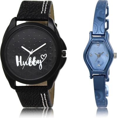 

The Shopoholic Fashionable Funky Look Black And Blue Dial Analog Watch For Boys And Girls Watch For Men Leather Watch - For Men & Women
