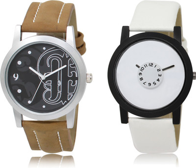 

The Shopoholic Stylist Designer Combo Pack 2 Black And White Dial Analog Watch For Boys Mens Watches For Men Watch - For Men