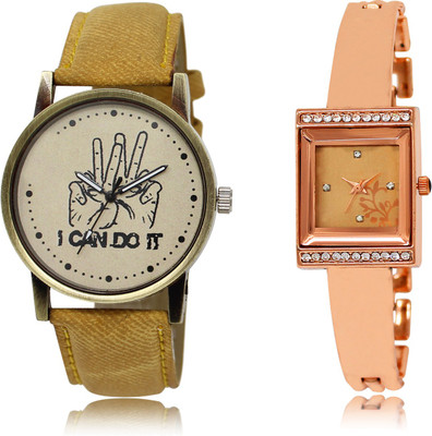 

The Shopoholic Stylist Designer Combo Pack 2 Brown And Rose Gold Dial Analog Watch For Boys And Girls Mens Casual Watches Watch - For Men & Women