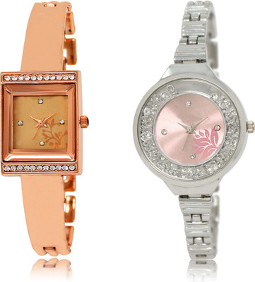 

The Shopoholic Stylist Designer Combo Pack 2 Rose Gold And Pink Dial Analog Watch For Girls Woman Watchs Leather Watch - For Women
