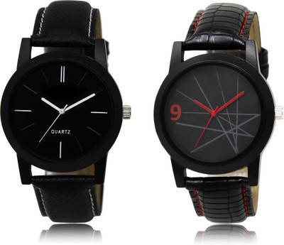 

The Shopoholic Stylist Designer Combo Pack 2 Black Dial Analog Watch For Boys Formal Watch For Men Watch - For Men