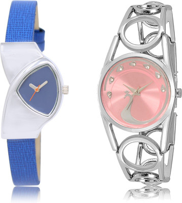 The Shopoholic New Stylist Latest Blue And Pink Dial Analog Watch For Girls Watch Women Watch Watch - For Women