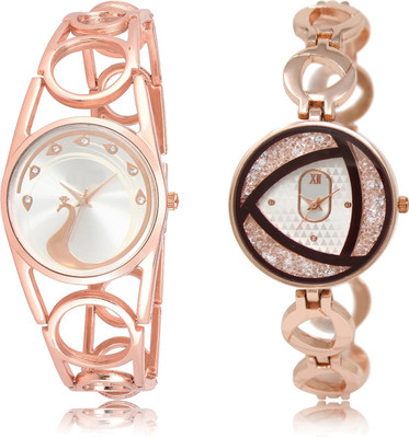 

The Shopoholic Stylist Designer Combo Pack 2 Silver Dial Analog Watch For Girls Woman Watchs Belt Watch - For Women
