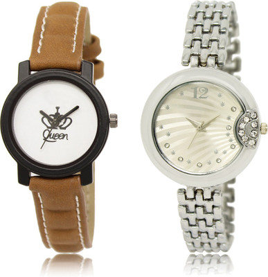 

The Shopoholic Latest Collection Fancy And Attractive White And Silver Dial Analog Watch For Girls Watches For Girls With Belt Watch - For Women