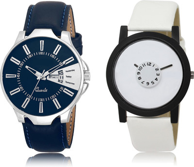 

The Shopoholic Stylist Designer Combo Pack 2 Blue And White Dial Analog Watch For Boys Watch Mens Stylish Watch - For Men