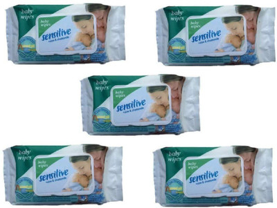 

Baby Corn sensitive Baby Cleansing Wipes (Pack of 5)(5 Pieces)