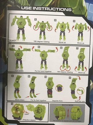 

SRMAJI STORE Transforming Robot Hulk Toy Convert To Digital Watch Robot Transformation Hot Sale WristWatch Toys For Kids(Green)