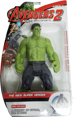 

Toy Mela Marvel Avengers Infinity War Hulk 19 Cms. Action Figure With Moving Body Parts And LED Light On Chest(Green)