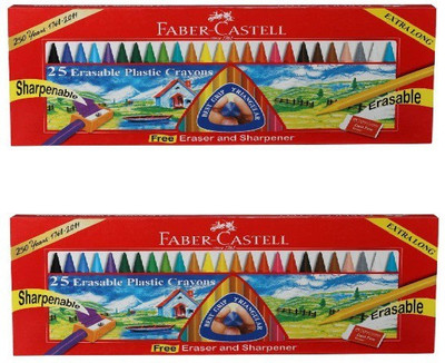 

Faber-Castell 2 pcs 25 erasable plastic crayous