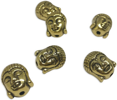 Aumni Crafts Jewellery Making Metal Alloy Bead Spacers 11x9x8mm Buddha Antique Gold Color (Pack of 20 pieces)