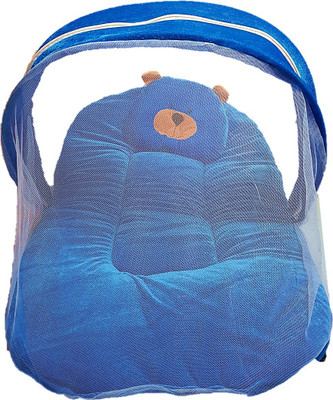

Dhuloom baby bedding , baby mosquito net, baby bed, baby gift set, mosquito net, baby gadda net ,velvet bedding set , chain opening plain(Fabric, Dark Blue)