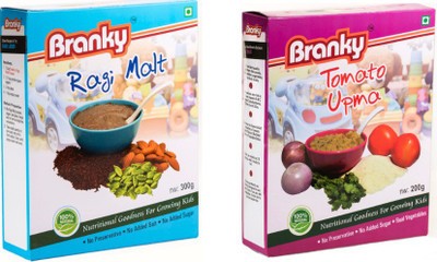

Branky Tomato Upma Mix & Ragi Malt Mix - Combo Pack of 2 Cereal(500 g, Pack of 2, 8+ Months)