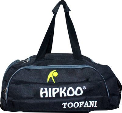 

Hipkoo Travel Bag (4 Side Pockets) One Shoes Compartment Multipurpose Bag(Black, 50 L)