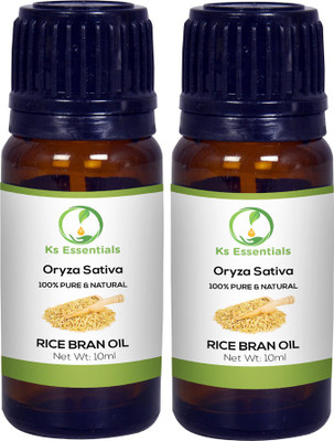 

Ks Essentials 100% Pure Rice Bran Oil (Oryza Sativa) Natural & Undiluted Cold Pressed(10ml)Each(10 ml)