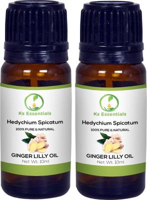

Ks Essentials 100% Pure Ginger Lilly Oil Pure & Natural Essential Oil(10ml)Each(10 ml)