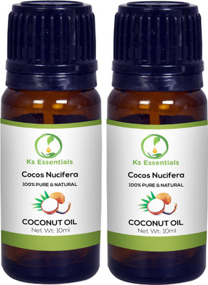 

Ks Essentials 100% Pure Coconut Oil (Cocus Nucifera) Natural Therapeutic Grade (10ml)Each(10 ml)