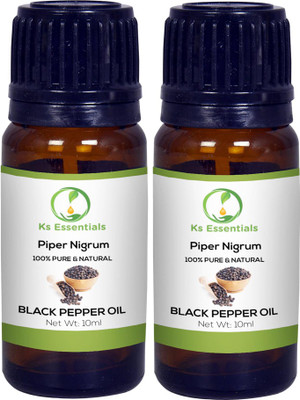

Ks Essentials 100% Pure Black Pepper Essential Oil Natural & Undiluted For Skin care & Hair (10ml)Each(10 ml)