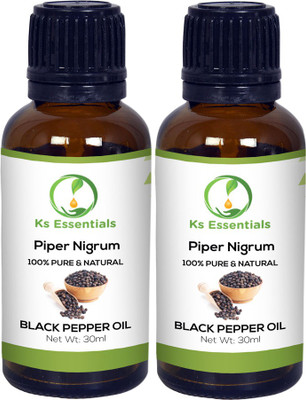 

Ks Essentials 100% Pure Black Pepper Essential Oil Natural & Undiluted For Skin care & Hair(30ml)Each(30 ml)