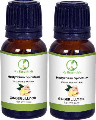 

Ks Essentials 100% Pure Ginger Lilly Oil Pure & Natural Essential Oil (15ml)Each(10 ml)